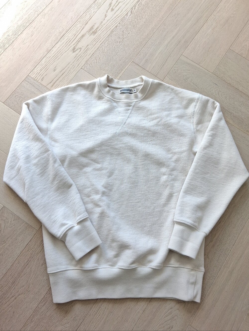 Freenote Cloth Deck Crewneck Sweatshirt - M - Made In USA. Natural White